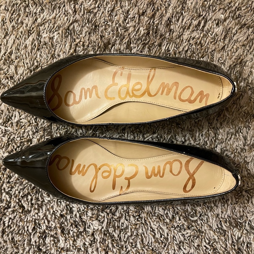 Sam Edelman black patent flats size 8.5